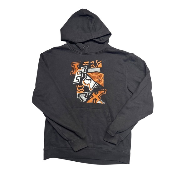 Fox Racing Other - Fox Racing Mens Black Graphic Pullover Hoodie Sweatshirt Size Medium Y2K